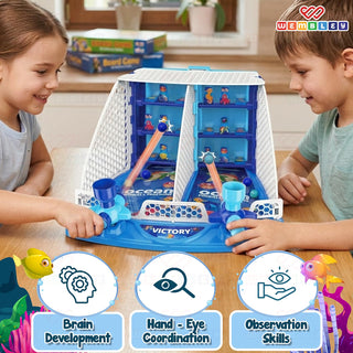 Wembley Ocean Pinball Shooting Arcade Game for Kids | 2-Player Tabletop Ball Launcher | Ages 5+