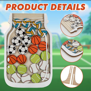 Sports Ball Theme Wooden Reward Jar for Kids