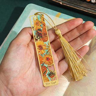 Artistic Metal Bookmark | Classic Painting Collection with Tassel
