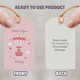Personalized Thank You Tags for Return Gifts - Princess Balloon (18pcs) (PREPAID ONLY)
