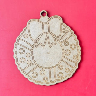 Diy Christmas Ornaments MDF Cut out Coloring Kit for kids (Pack of 4)