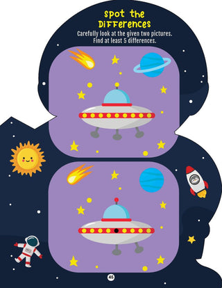 Step into the Space World - Activity and Colouring Fun Book for Age 4+