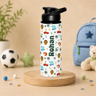 Personalized Water Bottle for Kids - Jungle Animal (PREPAID ONLY)