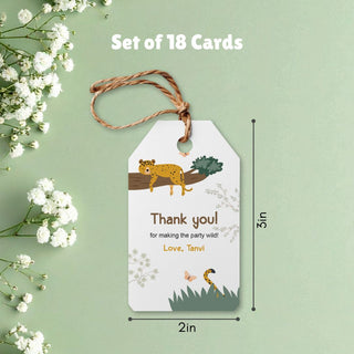 Personalized Thank You Tags for Return Gifts - Lazy Tiger (18pcs) (PREPAID ONLY)