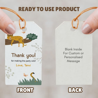 Personalized Thank You Tags for Return Gifts - Lazy Tiger (18pcs) (PREPAID ONLY)