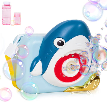 Sharky Bubbles: Interactive Bubble Camera Toy for Kids with Light and Music(Outer BOX slightly Damage)