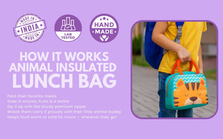 Children’s Cartoon Animal Insulated Lunch Box Bag 1pc