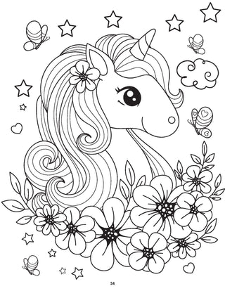 My Unicorn Colouring Book for Children Age 2 -7 Years