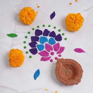 Diwali DIY Rangoli Kit - Traditional Rangoli Each 299 (Pack of 5)