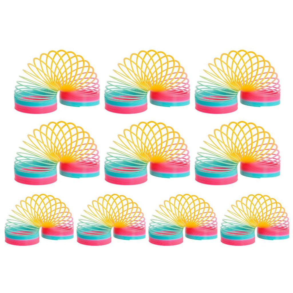 Spring Toy Blue PACK OF 10 | Colorful Rainbow Spring Toy for Return Gift -44 per pc ...