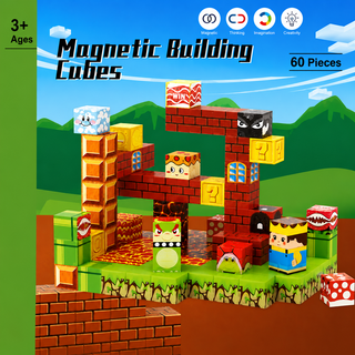 60pcs Magnetic Building Cubes for Kids Ages 3+