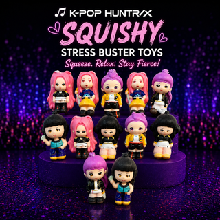 K-Pop HuntrX Squishy Plush Toy Figures | Collectible Stress Buster Dolls for Kids