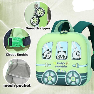 Panda Design Rectangle Shaped Hardshell Backpack for Kids (Pack Of 5/10)(Prepaid Only)