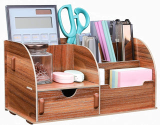 Portable Wooden Assembling Desk Storage Organizer for Home & Office