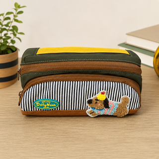 Cute Puppy Pencil Pouch for Kids | Large Capacity School Supply Organizer
