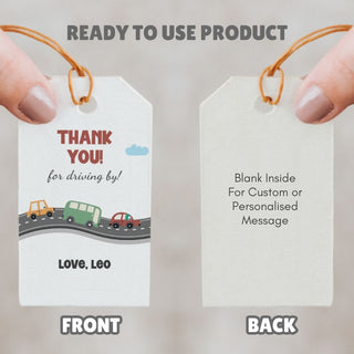 Personalized Thank You Tags for Return Gifts - City Vehicle (18pcs) (PREPAID ONLY)
