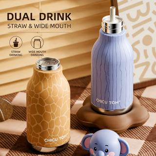Chicu Tom Kawaii Animal Insulated Water Bottle 480ml