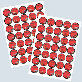 Round Waterproof Labels - 95 Car (77 pcs) (PREPAID ONLY) (Dispatch in 5-6 Days)