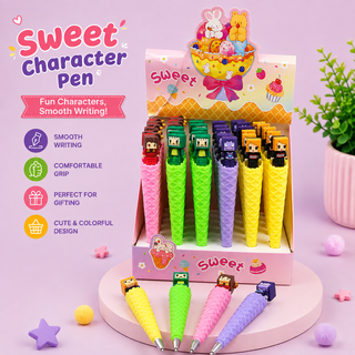 Minecraft Sweet Character Pens – Kawaii Ice Cream Cone Writing Pens for Kids