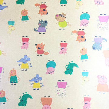 Peppa Pig Theme Printed Gift Wrapping Paper (Pack of 10)