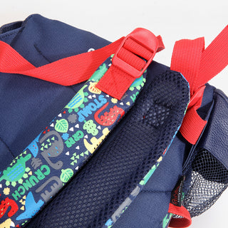 Dino Design Backpack with Front Pocket for Kids
