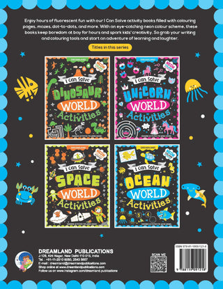 Ocean World Activities – I Can Solve Activity Book for Kids Age 4- 8 Years | With Colouring Pages, Mazes, Dot-to-Dots