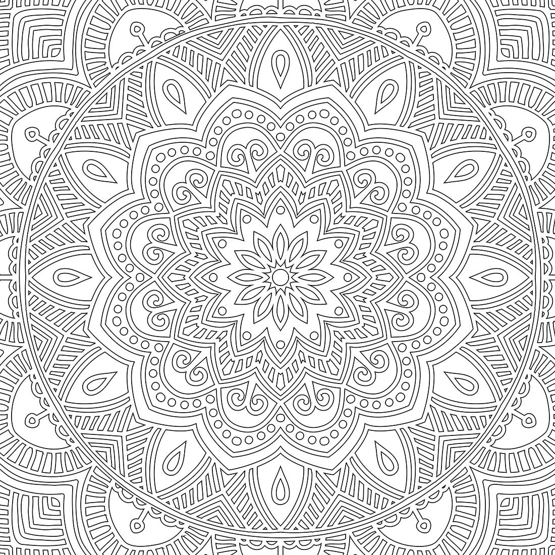 Refreshing Mandala - Colouring Book for Adults Part 1