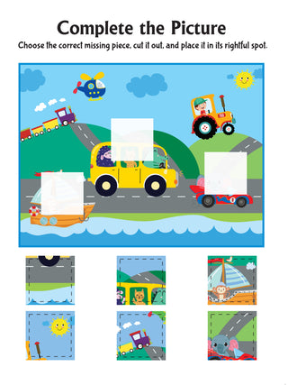 Ultimate Vehicles Scissors Skills Activity Book for Kids Age 4 - 7 years | With Child- Safe Scissors, Games and Mask