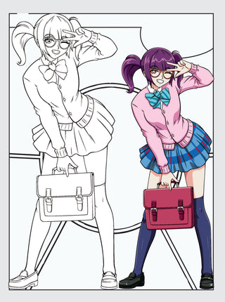 Colour Your Own Manga Book 4 With Free Manga Colouring Poster Age 4+