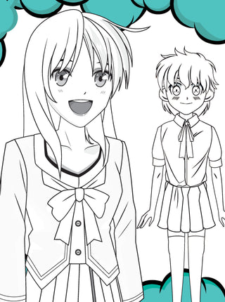 Colour Your Own Manga Book 4 With Free Manga Colouring Poster Age 4+
