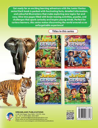 Junior Genius: Amazing Animals – A Fun-Filled Learning Book for Kids Age 7+ | Discover Incredible Creatures with Facts, Activities, and Puzzles
