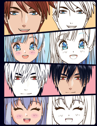 Colour Your Own Manga Book 1  With Free Manga Colouring Poster Age 4+