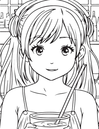 Colour Your Own Manga Book 1  With Free Manga Colouring Poster Age 4+