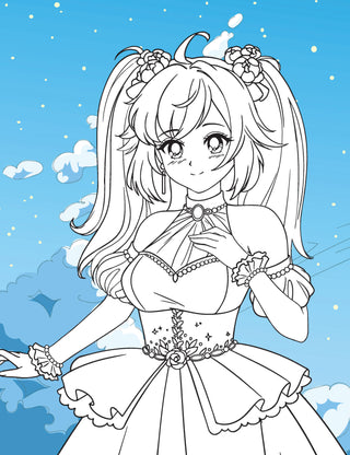 Colour Your Own Manga Book 1  With Free Manga Colouring Poster Age 4+
