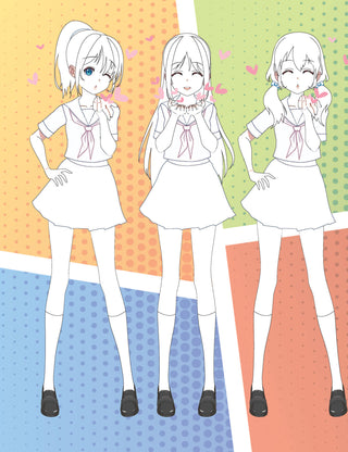 Colour Your Own Manga Book 1  With Free Manga Colouring Poster Age 4+