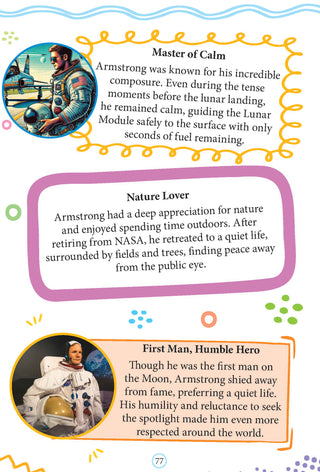 Neil Armstrong Icons of Inspiration  Illustrated Biography for Kids Age 6 - 12 Years