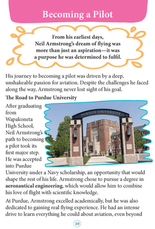 Neil Armstrong Icons of Inspiration  Illustrated Biography for Kids Age 6 - 12 Years