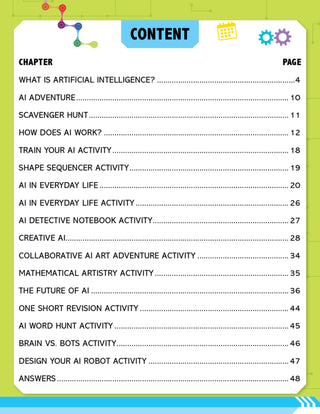 Artificial Intelligence Activity Book for Kids 7+- Activities about AI, Computers & Machine Learning