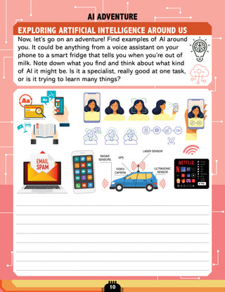 Artificial Intelligence Activity Book for Kids 7+- Activities about AI, Computers & Machine Learning