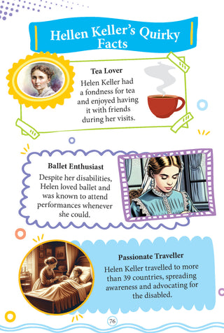 Helen Keller Icons of Inspiration  Illustrated Biography for Kids Age 6 - 12 Years