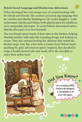 Helen Keller Icons of Inspiration  Illustrated Biography for Kids Age 6 - 12 Years