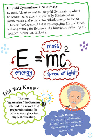 Albert Einstein Icons of Inspiration Illustrated Biography for Kids Age 6 - 12 Years