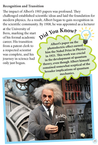Albert Einstein Icons of Inspiration Illustrated Biography for Kids Age 6 - 12 Years