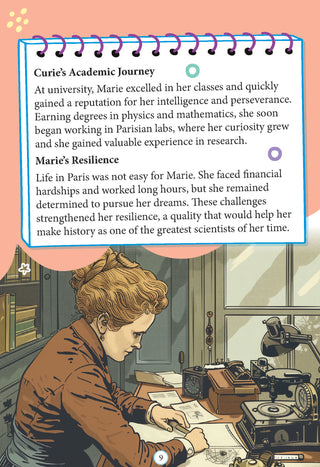 Marie Curie Icons of Inspiration  Illustrated Biography for Kids Age 6 - 12 Years