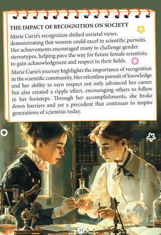 Marie Curie Icons of Inspiration  Illustrated Biography for Kids Age 6 - 12 Years