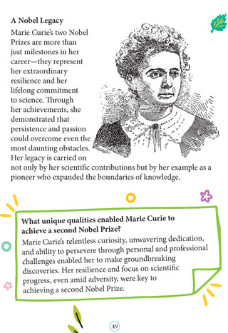 Marie Curie Icons of Inspiration  Illustrated Biography for Kids Age 6 - 12 Years
