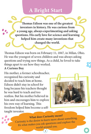 Thomas Edison Icons of Inspiration  Illustrated Biography for Kids Age 6 12 Years