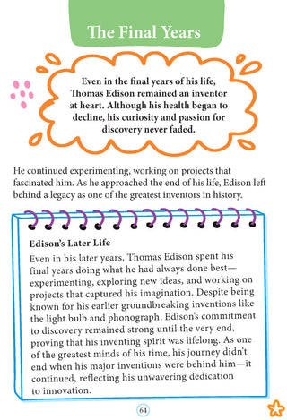 Thomas Edison Icons of Inspiration  Illustrated Biography for Kids Age 6 12 Years