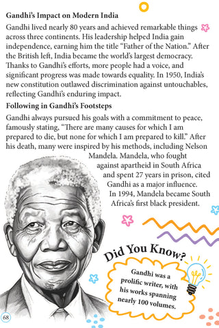 Mahatma Gandhi Icons of Inspiration  Illustrated Biography for Kids Age 6 - 12 Years