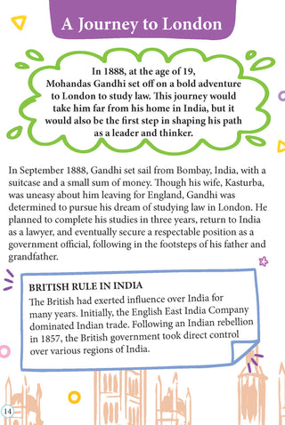 Mahatma Gandhi Icons of Inspiration  Illustrated Biography for Kids Age 6 - 12 Years